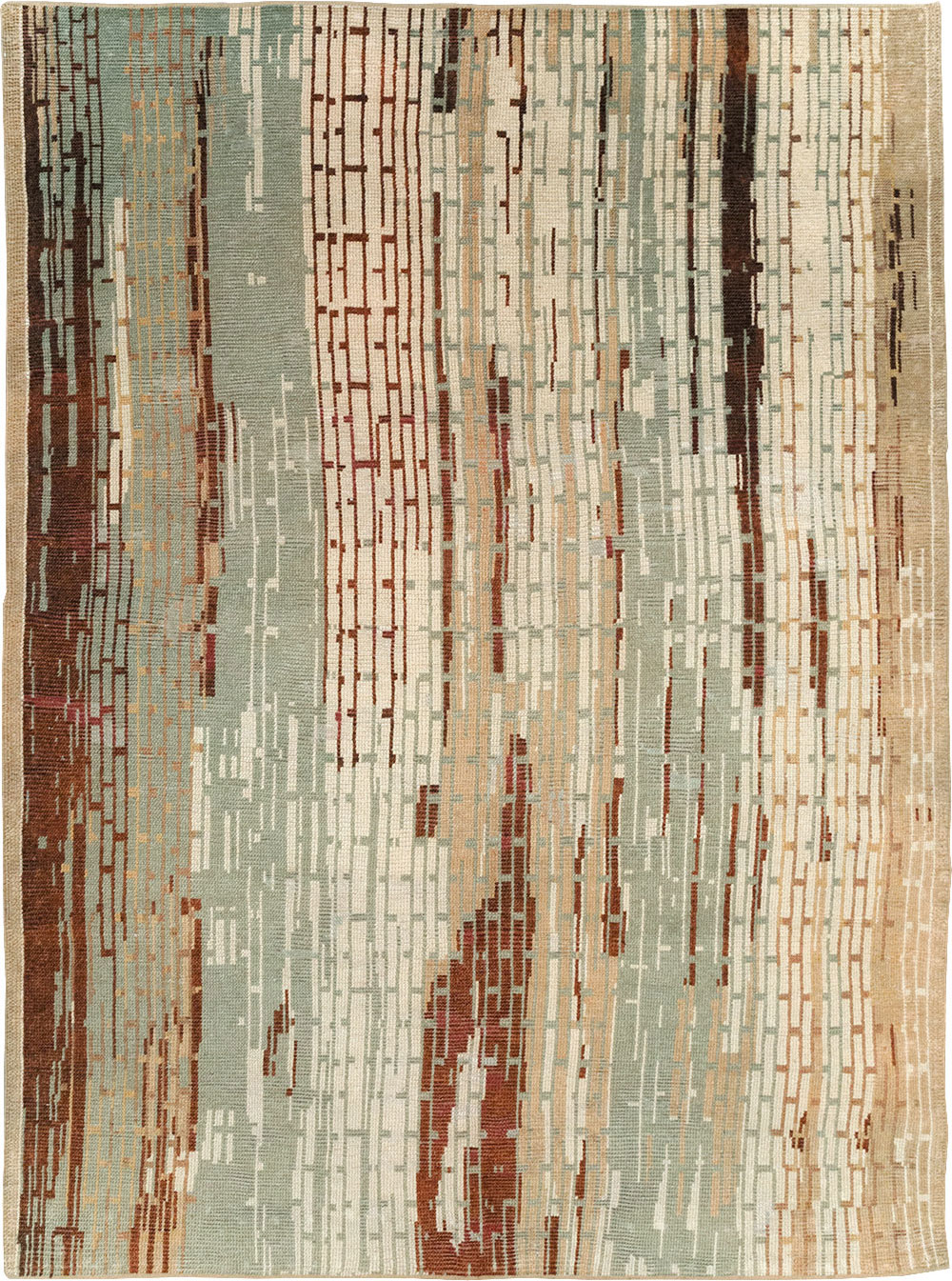 Vintage French Art Deco Small Room Size Carpet, No.32258 - Staging
