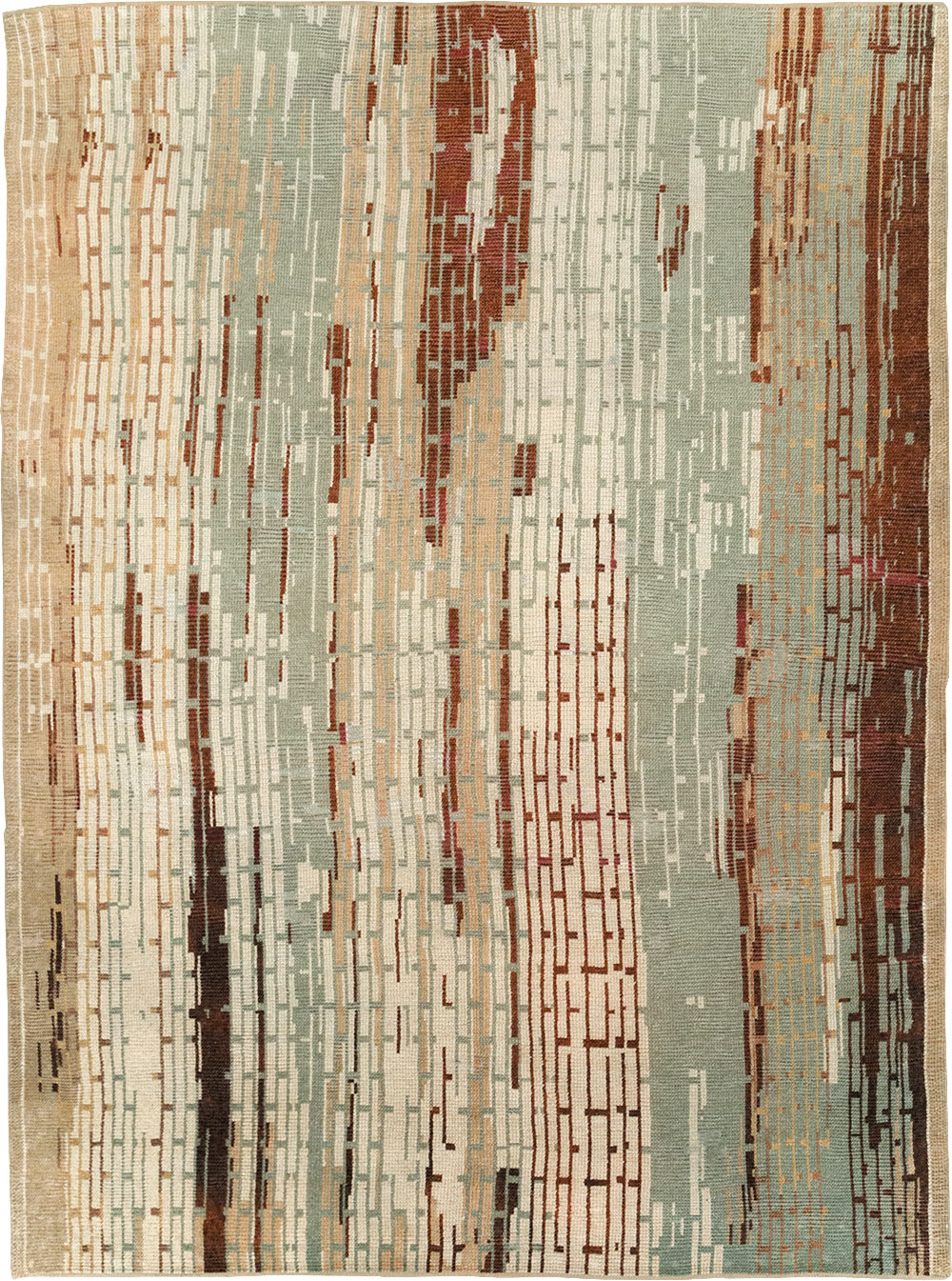 Vintage French Art Deco Small Room Size Carpet, No.32258 - Staging