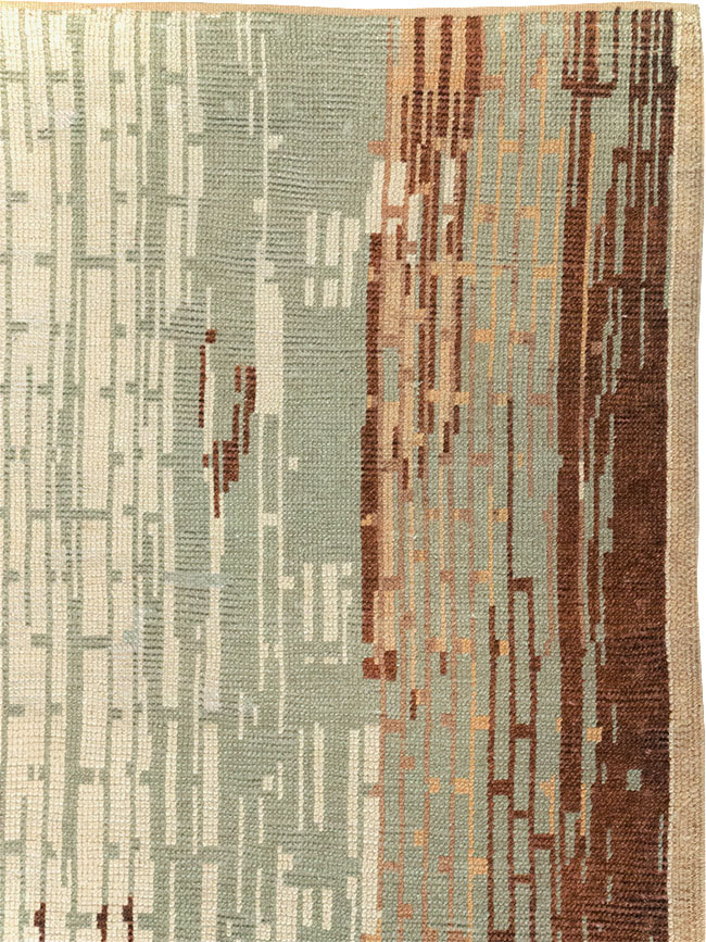 Vintage French Art Deco Small Room Size Carpet, No.32258 - Staging