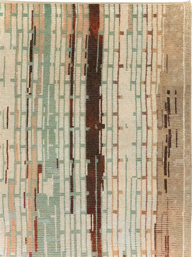 Vintage French Art Deco Small Room Size Carpet, No.32258 - Staging