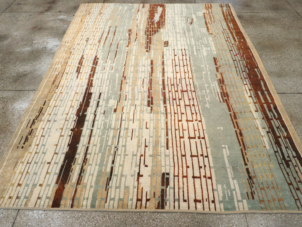 Vintage French Art Deco Small Room Size Carpet, No.32258 - Staging