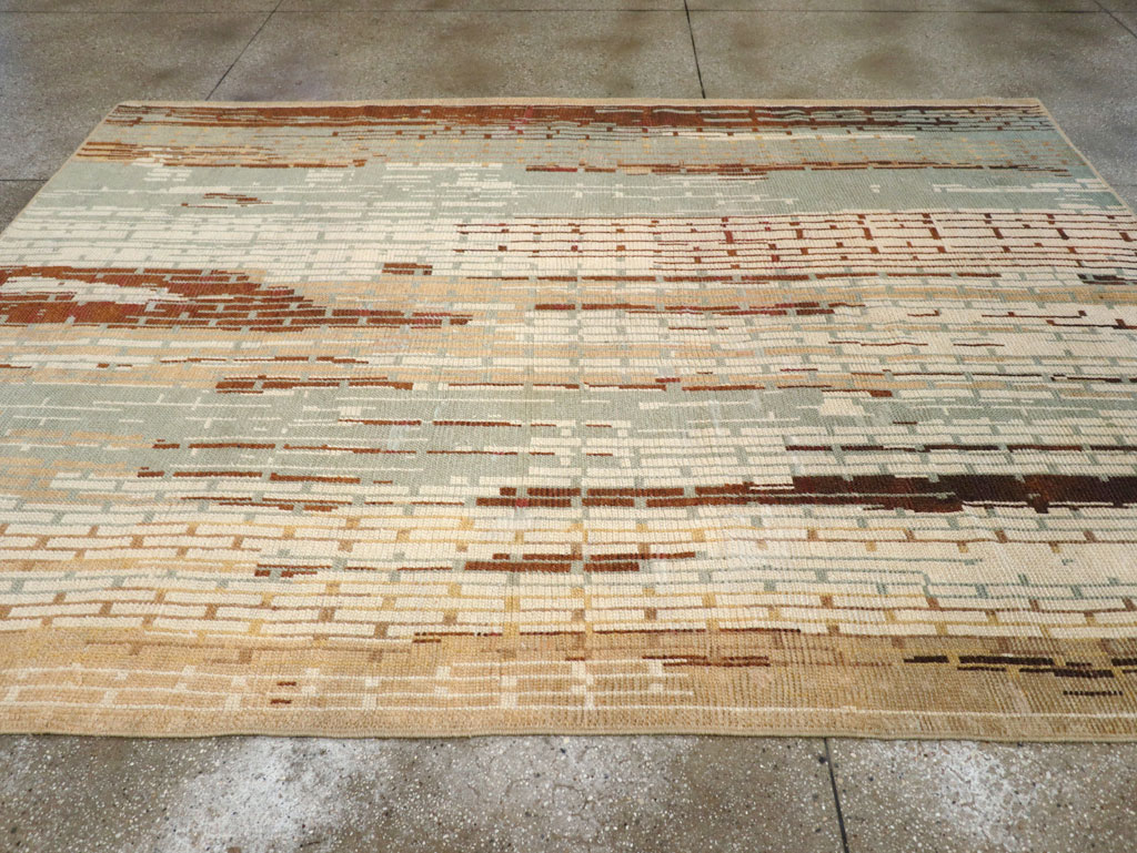 Vintage French Art Deco Small Room Size Carpet, No.32258 - Staging