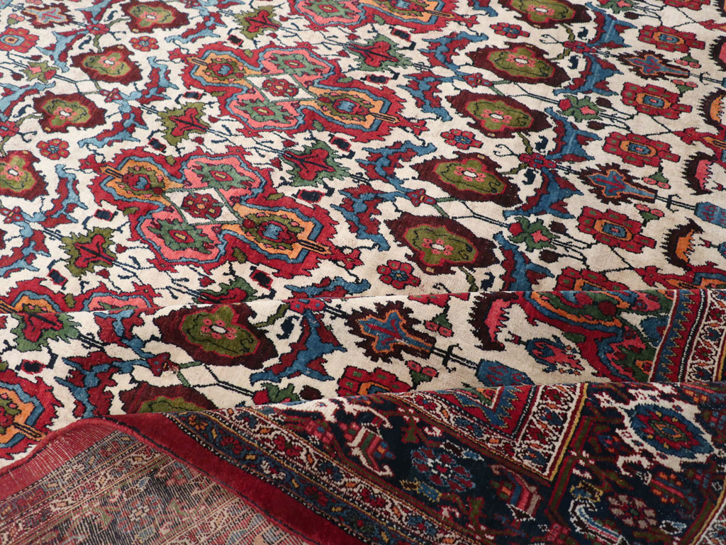 Antique Persian Bidjar Room Size Carpet, No.32260 - Staging