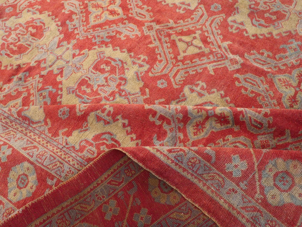 Antique Turkish Oushak Carpet, No.32262 - Staging