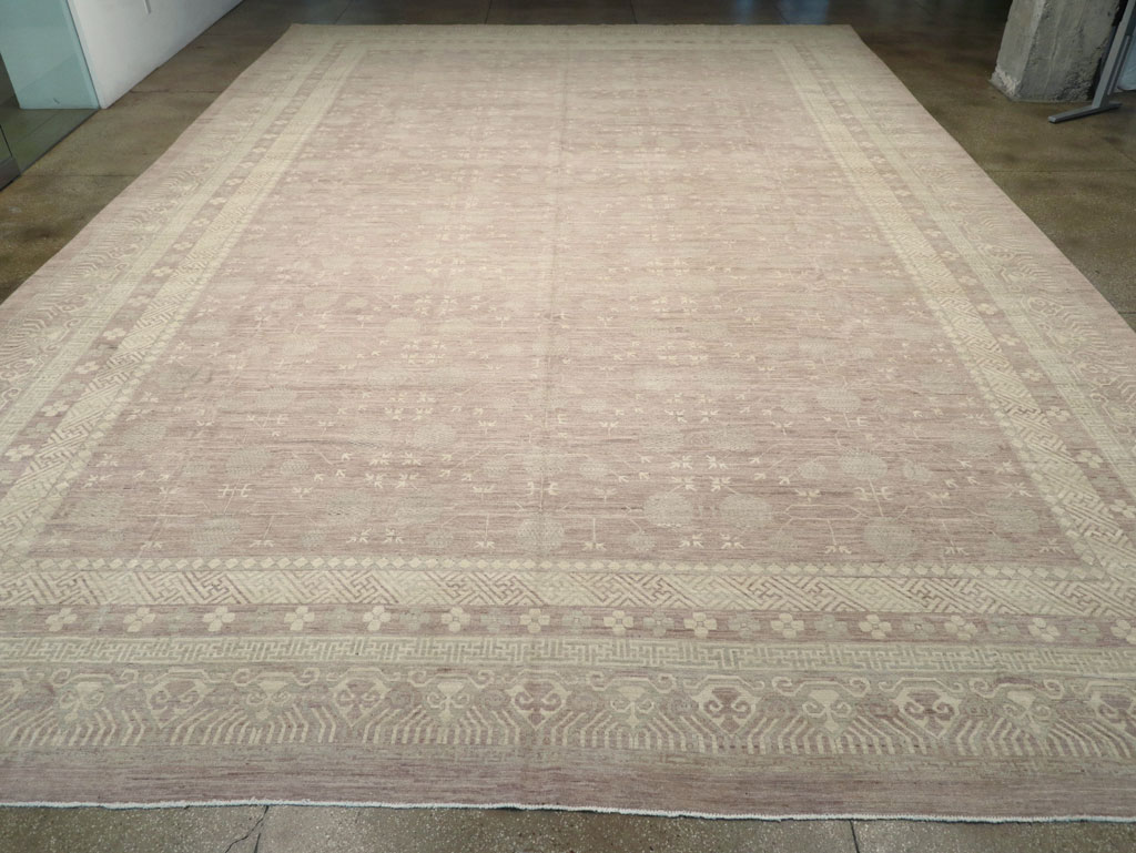 Modern East Turkestan Khotan Oversize Carpet, No.32266 - Staging