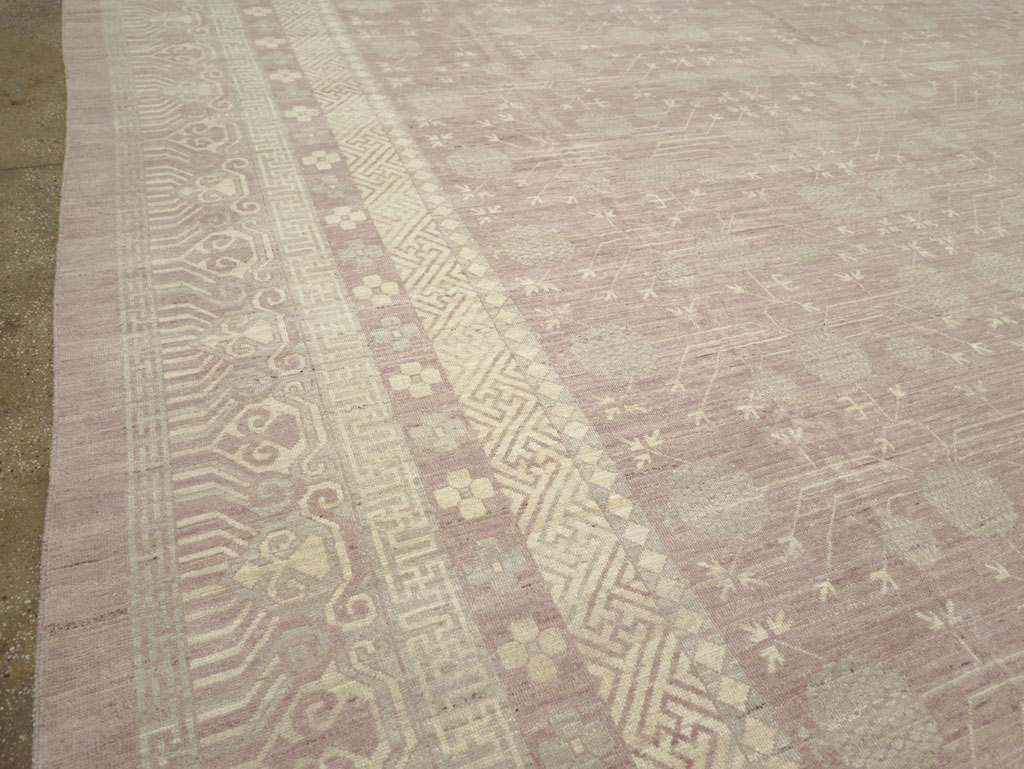 Modern East Turkestan Khotan Oversize Carpet, No.32266 - Staging