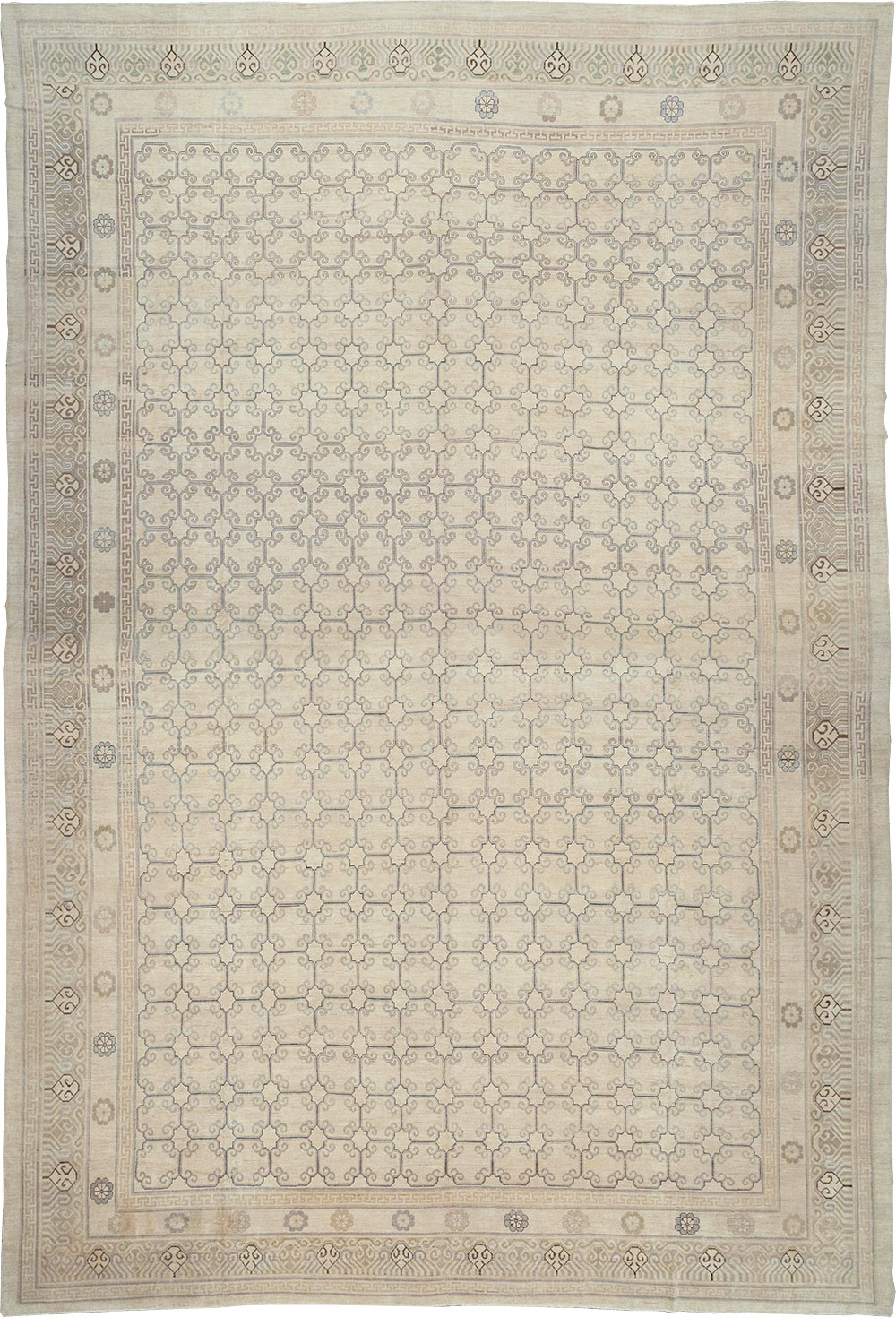 Modern East Turkestan Khotan Oversize Carpet, No.32268 - Staging
