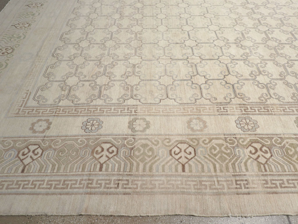 Modern East Turkestan Khotan Oversize Carpet, No.32268 - Staging