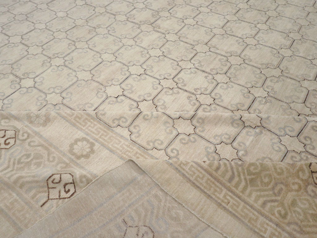 Modern East Turkestan Khotan Oversize Carpet, No.32268 - Staging