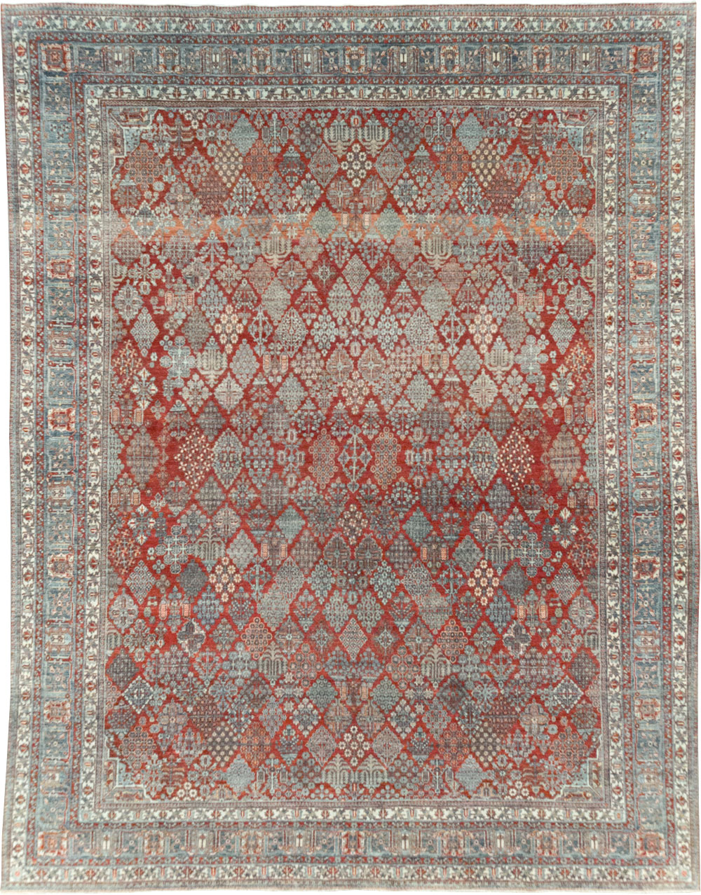 Vintage Persian Joshegan Room Size Carpet, No.32269 - Staging