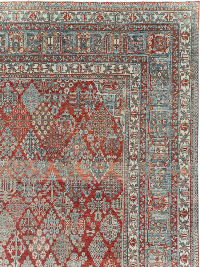 Vintage Persian Joshegan Room Size Carpet, No.32269 - Staging