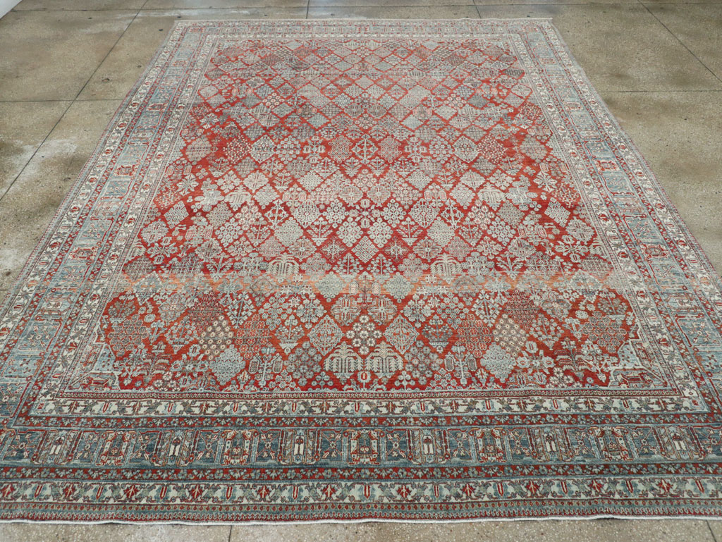 Vintage Persian Joshegan Room Size Carpet, No.32269 - Staging