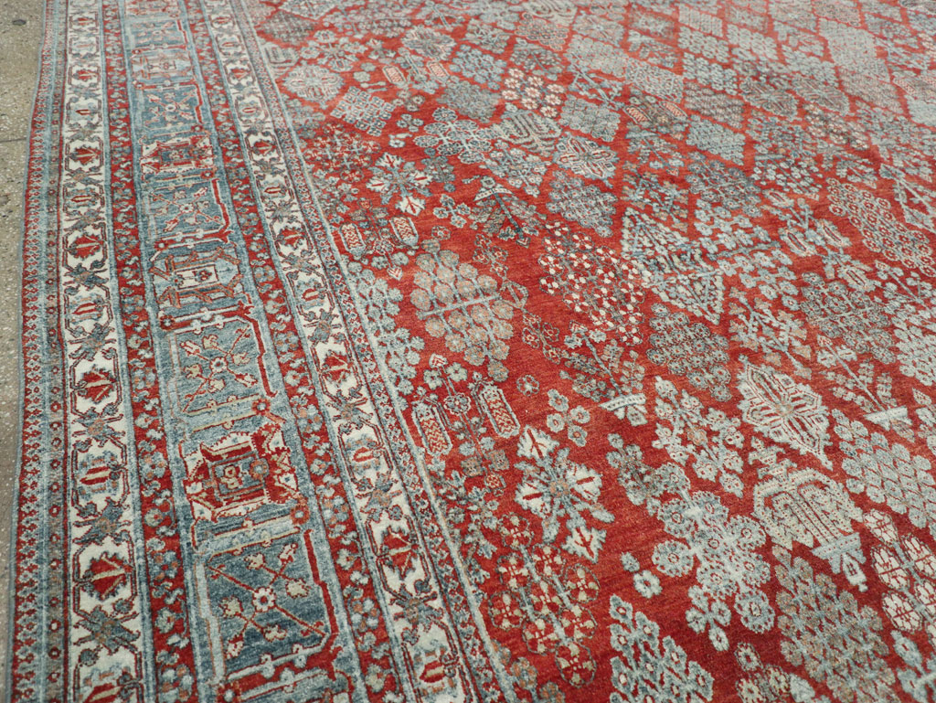 Vintage Persian Joshegan Room Size Carpet, No.32269 - Staging