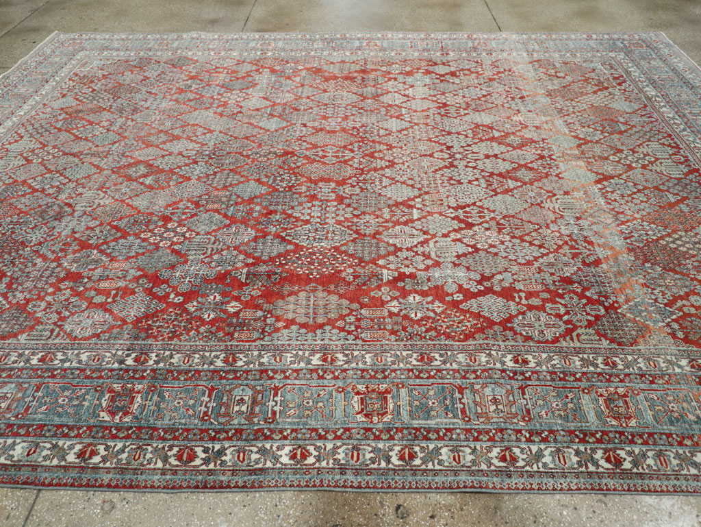 Vintage Persian Joshegan Room Size Carpet, No.32269 - Staging