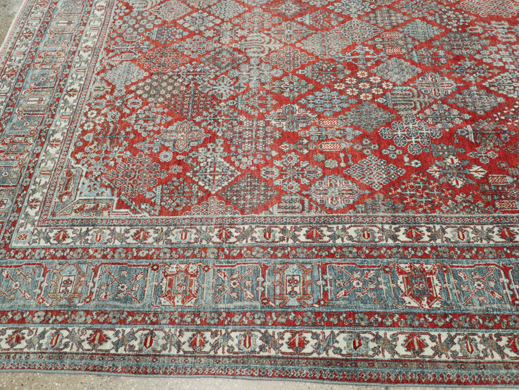 Vintage Persian Joshegan Room Size Carpet, No.32269 - Staging