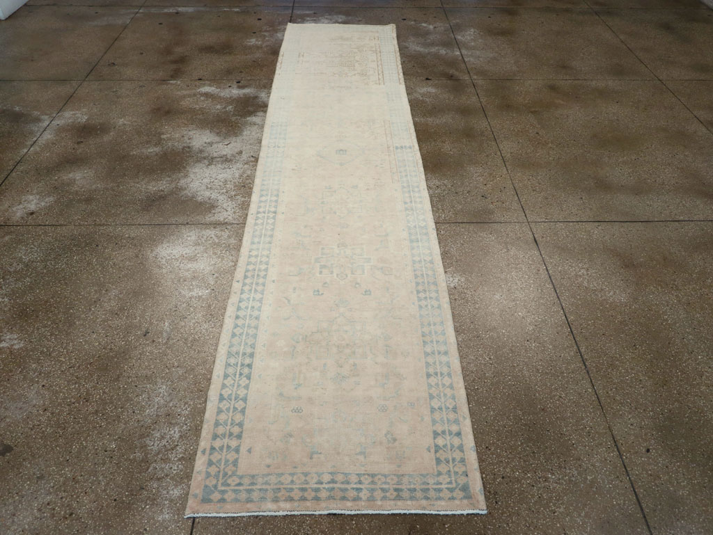 Vintage Persian Heriz Runner, No.32274 - Staging