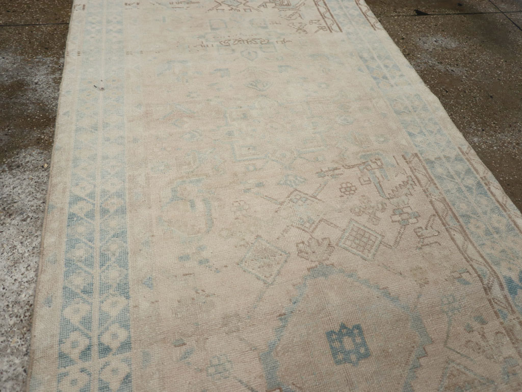 Vintage Persian Heriz Runner, No.32274 - Staging