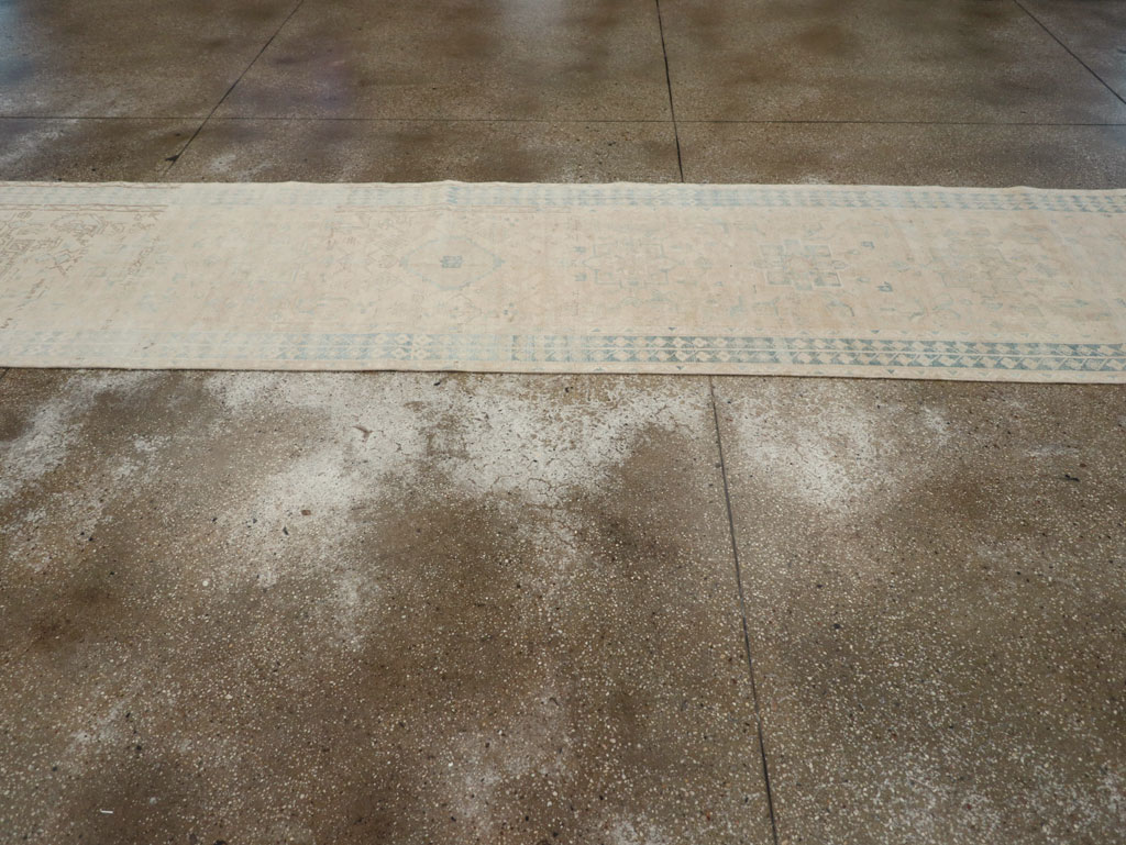 Vintage Persian Heriz Runner, No.32274 - Staging