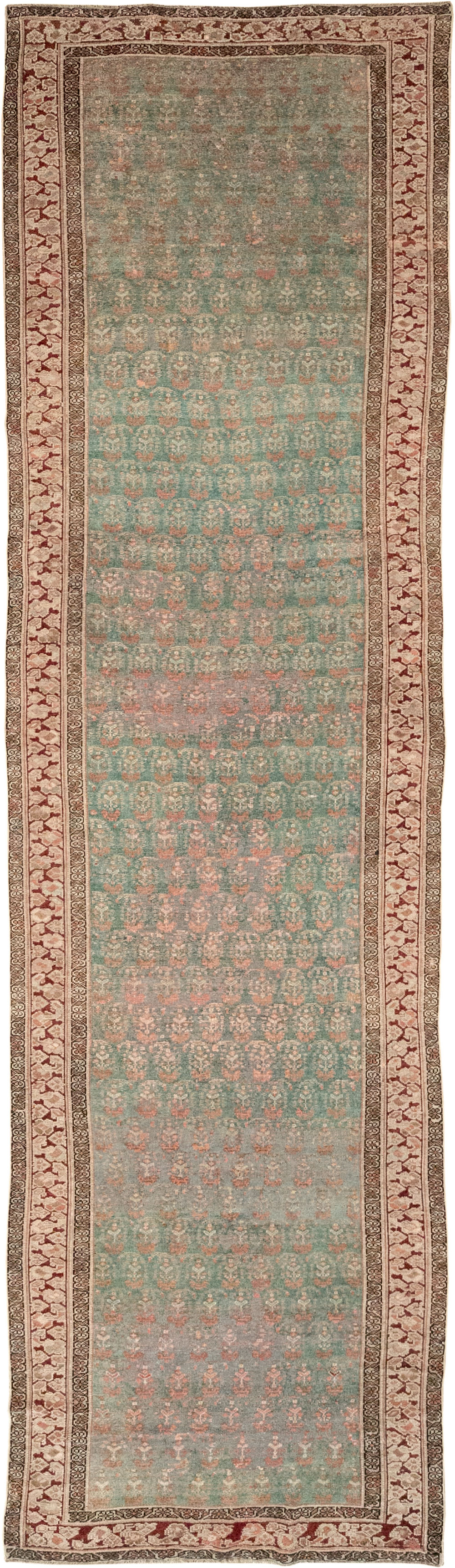 Antique Persian Kurdish Long Runner, No.32275 - Staging