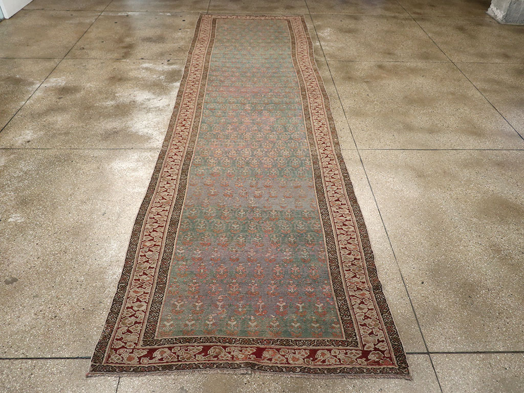 Antique Persian Kurdish Long Runner, No.32275 - Staging