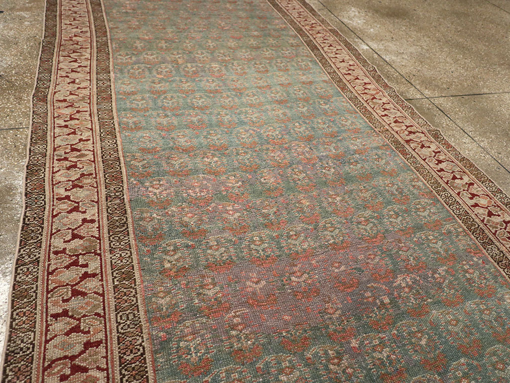 Antique Persian Kurdish Long Runner, No.32275 - Staging