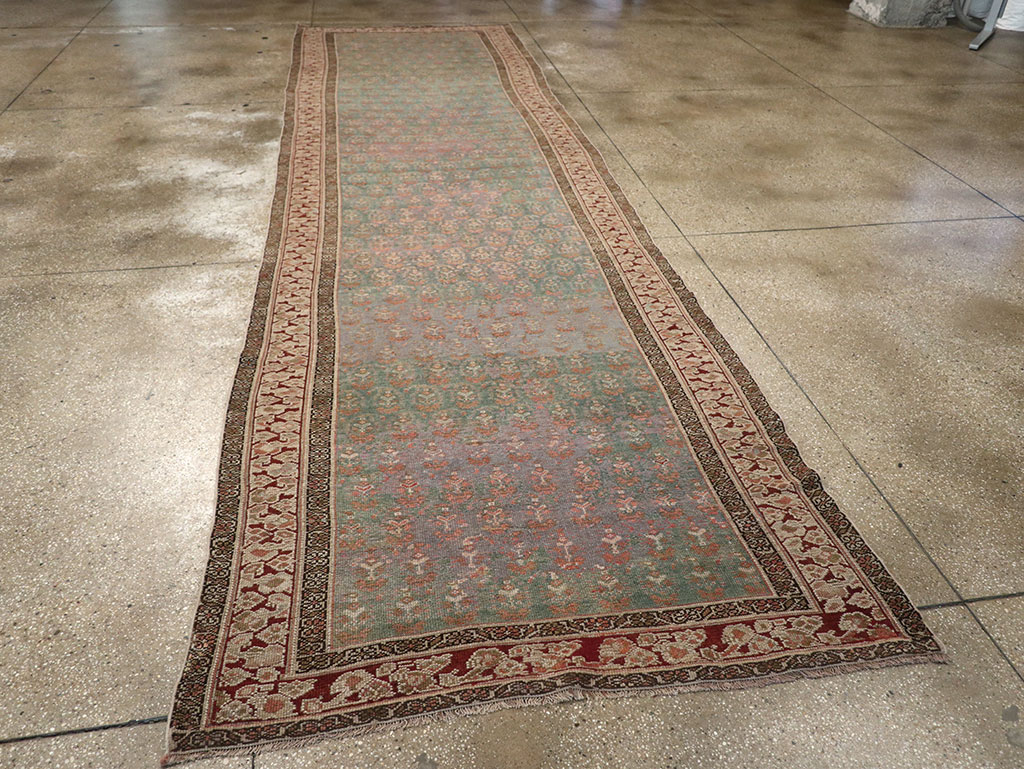 Antique Persian Kurdish Long Runner, No.32275 - Staging