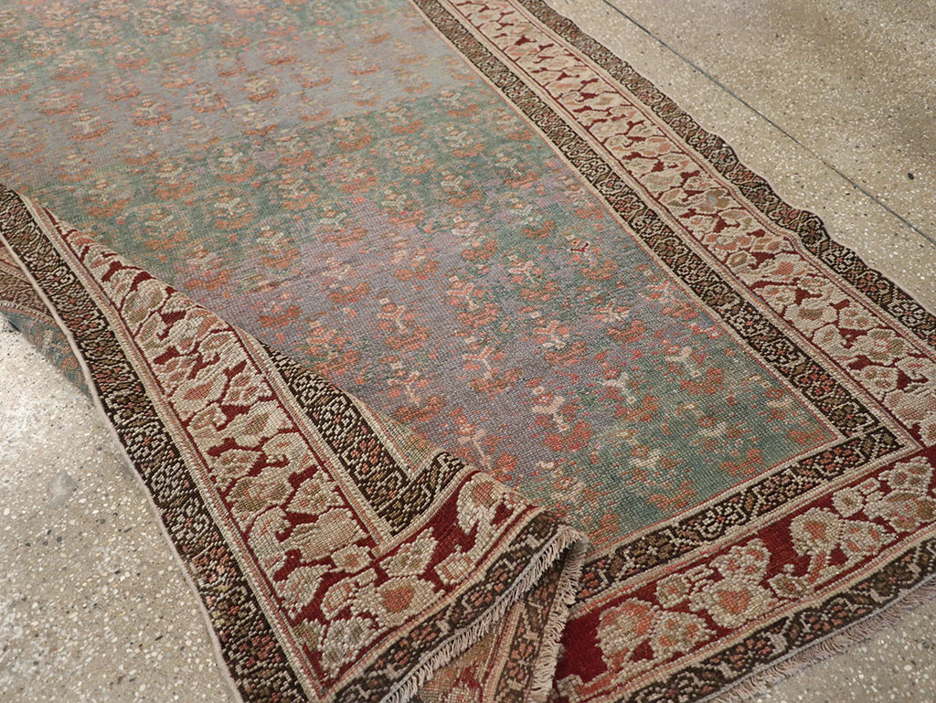 Antique Persian Kurdish Long Runner, No.32275 - Staging