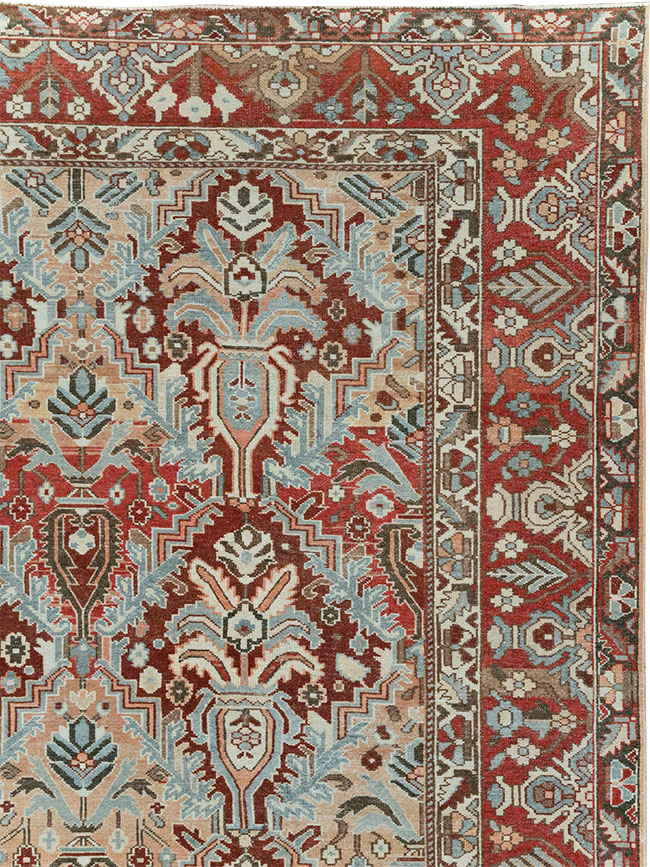 Vintage Persian Bakhtiari Room Size Carpet, No.32277 - Staging