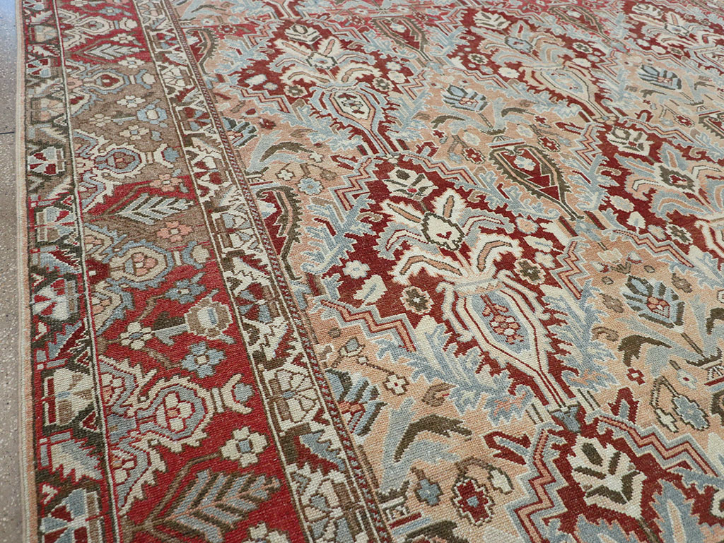 Vintage Persian Bakhtiari Room Size Carpet, No.32277 - Staging