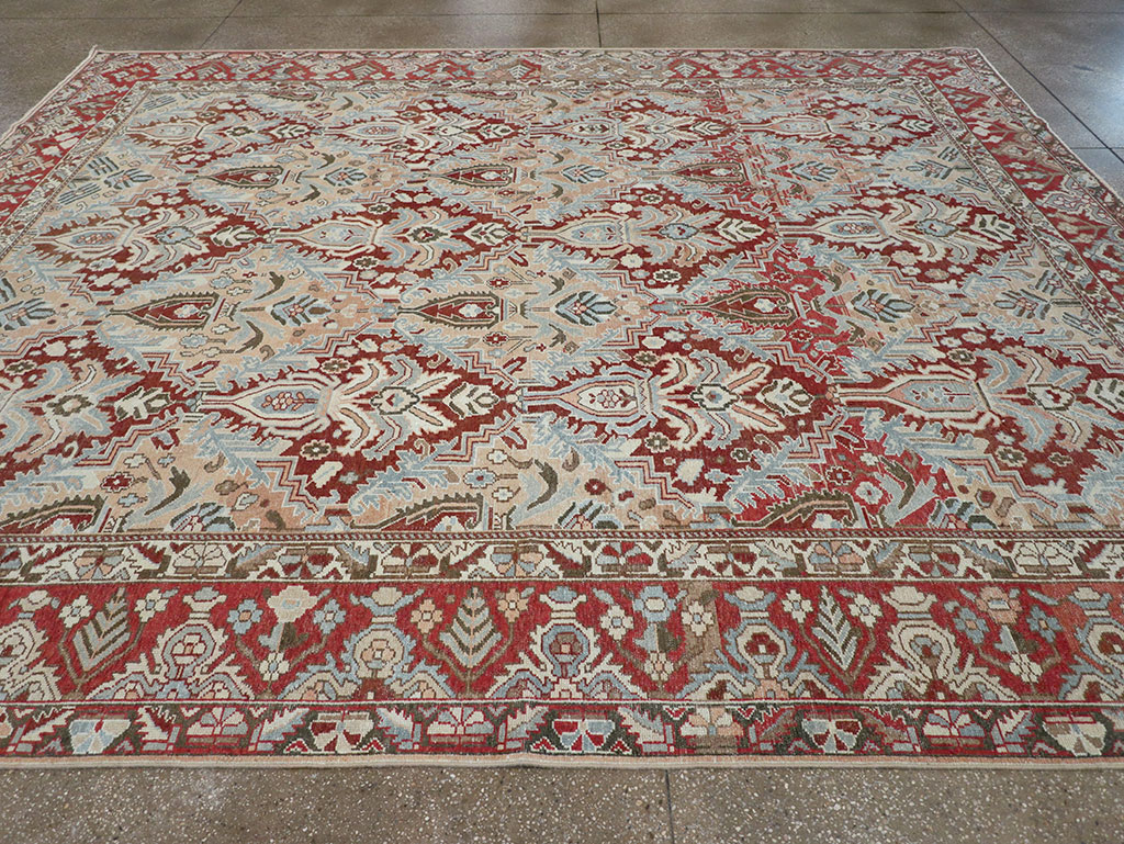 Vintage Persian Bakhtiari Room Size Carpet, No.32277 - Staging