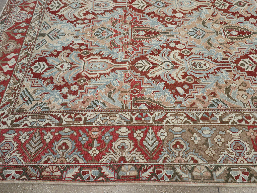 Vintage Persian Bakhtiari Room Size Carpet, No.32277 - Staging