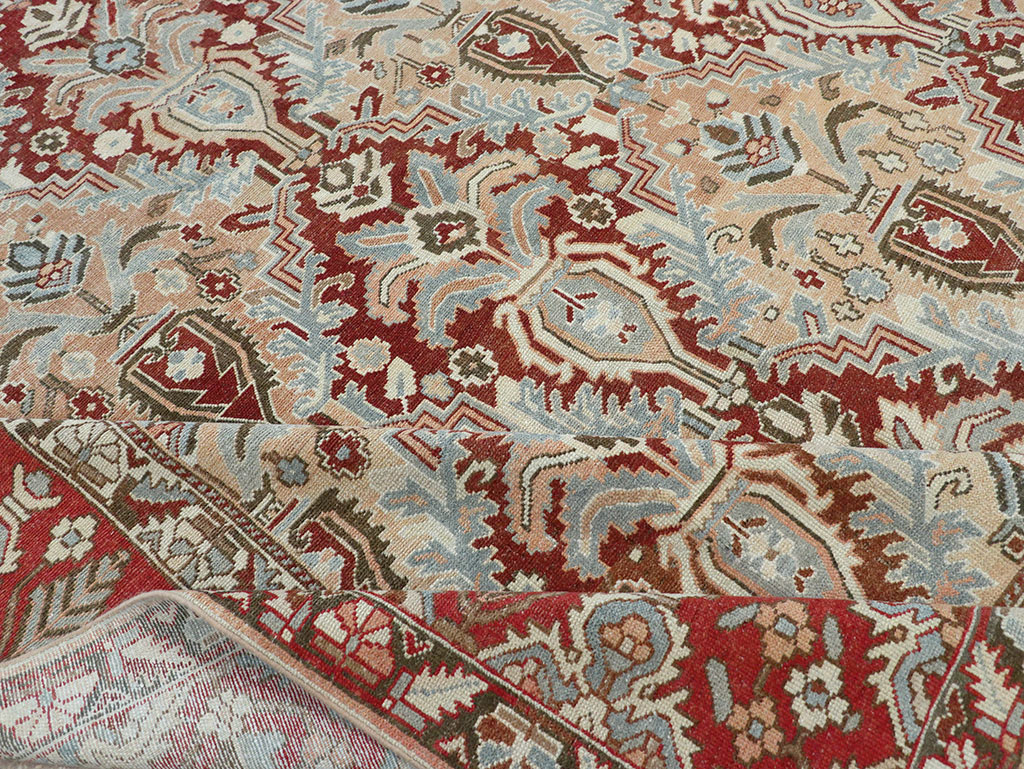 Vintage Persian Bakhtiari Room Size Carpet, No.32277 - Staging