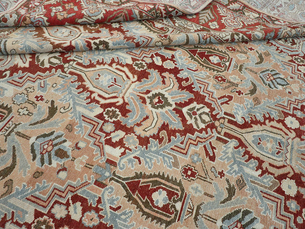 Vintage Persian Bakhtiari Room Size Carpet, No.32277 - Staging