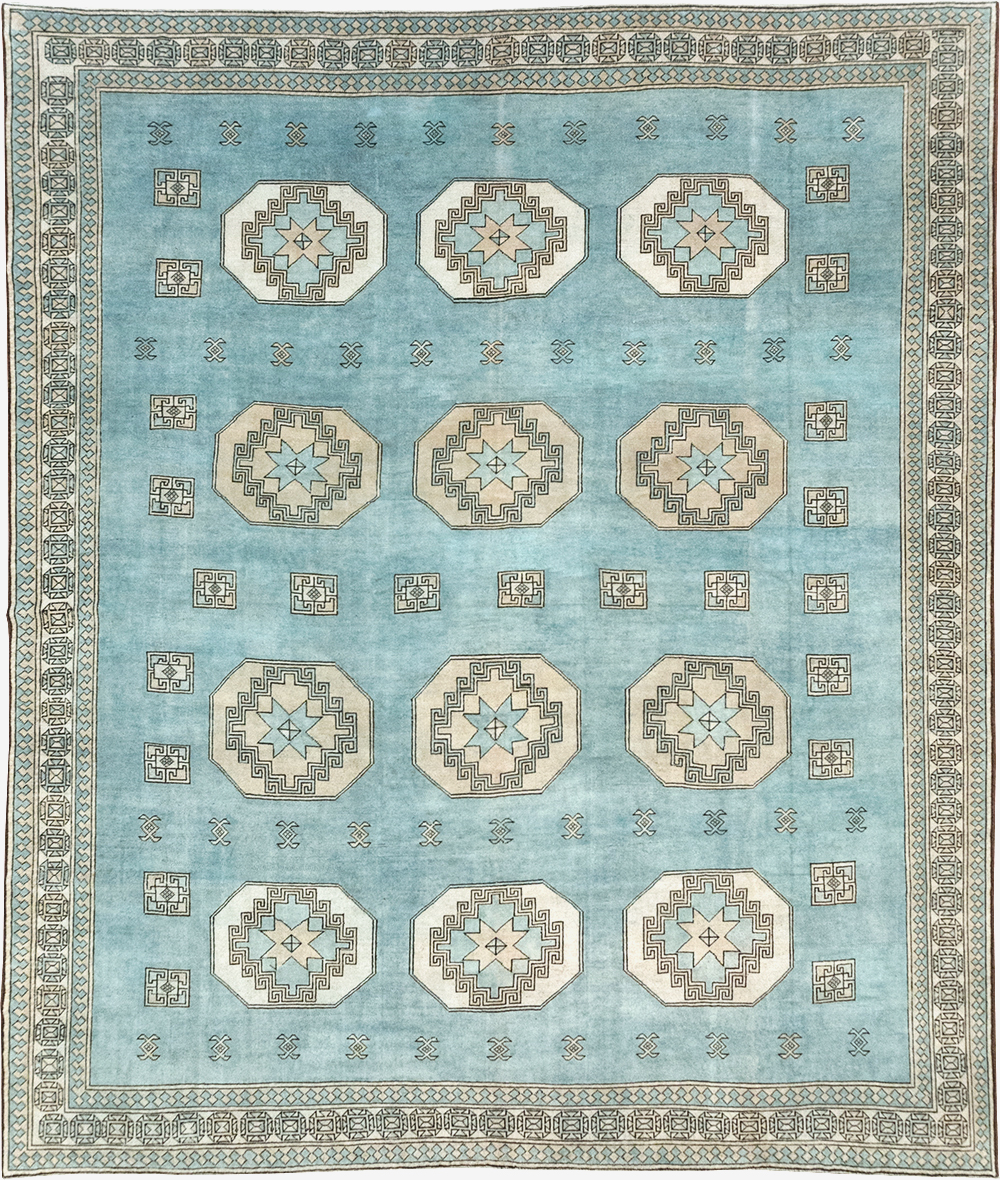 Vintage Turkish Oushak Large Room Size Carpet, No.32280 - Staging