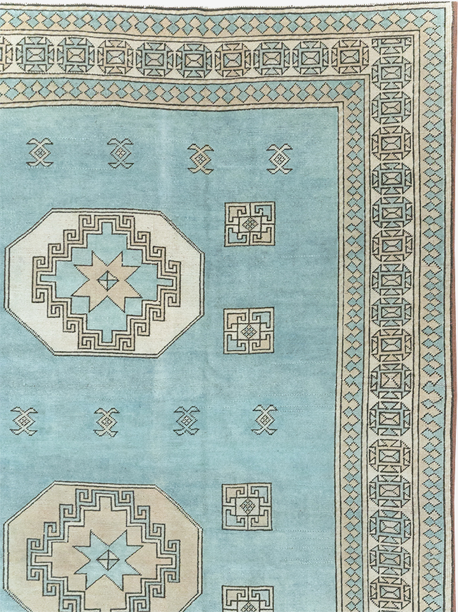 Vintage Turkish Oushak Large Room Size Carpet, No.32280 - Staging