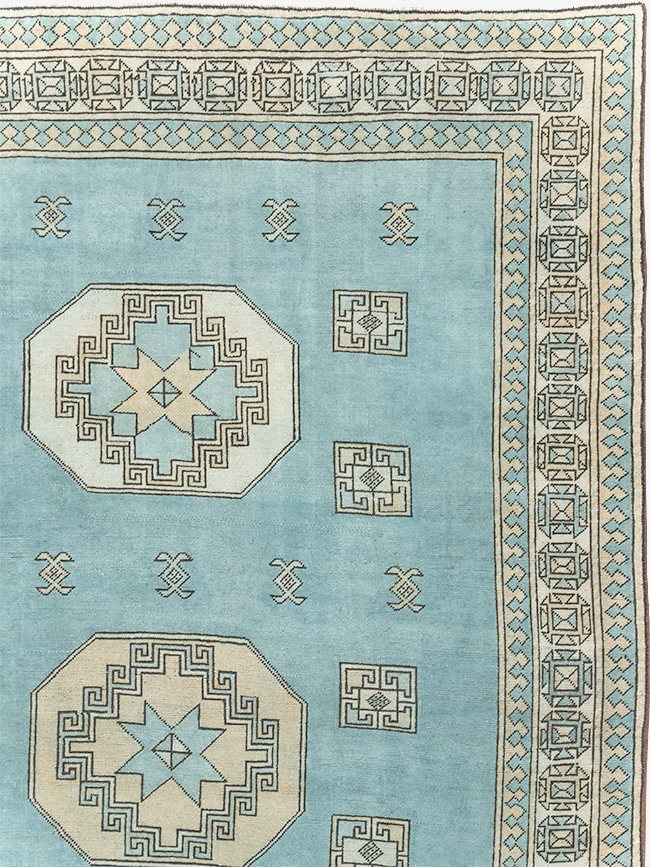 Vintage Turkish Oushak Large Room Size Carpet, No.32280 - Staging