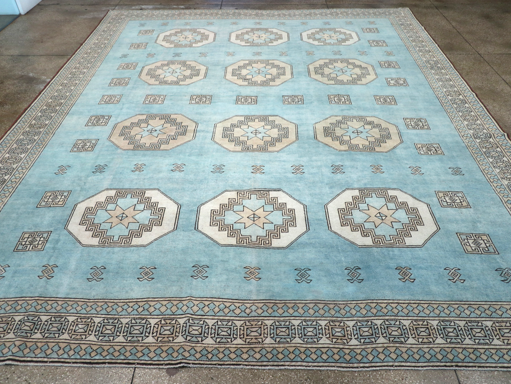 Vintage Turkish Oushak Large Room Size Carpet, No.32280 - Staging