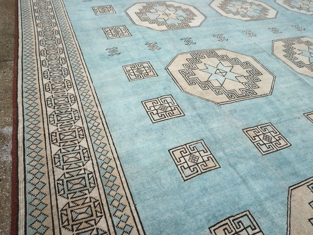Vintage Turkish Oushak Large Room Size Carpet, No.32280 - Staging