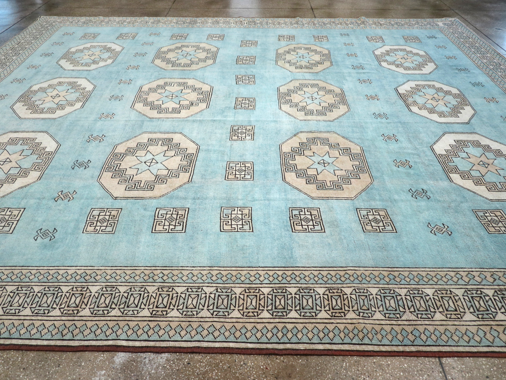 Vintage Turkish Oushak Large Room Size Carpet, No.32280 - Staging