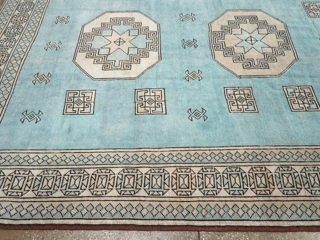 Vintage Turkish Oushak Large Room Size Carpet, No.32280 - Staging