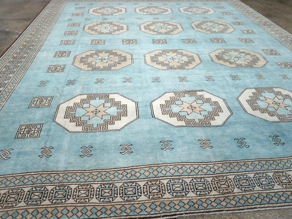 Vintage Turkish Oushak Large Room Size Carpet, No.32280 - Staging