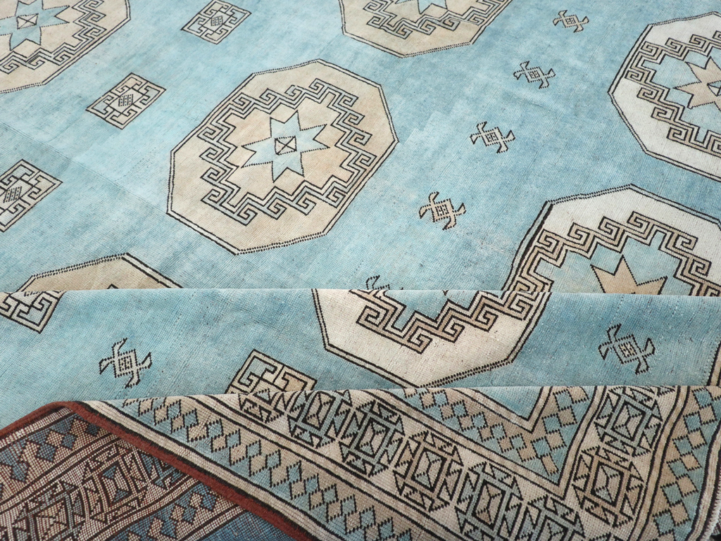 Vintage Turkish Oushak Large Room Size Carpet, No.32280 - Staging