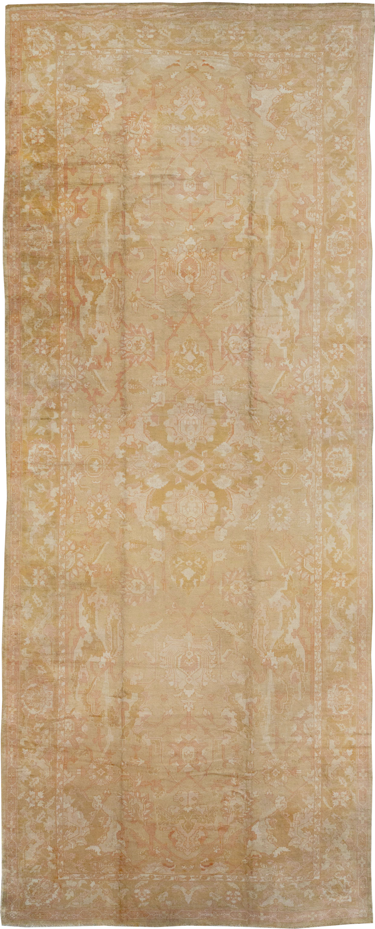 Antique Turkish Oushak Oversize Carpet, No.32286 - Staging