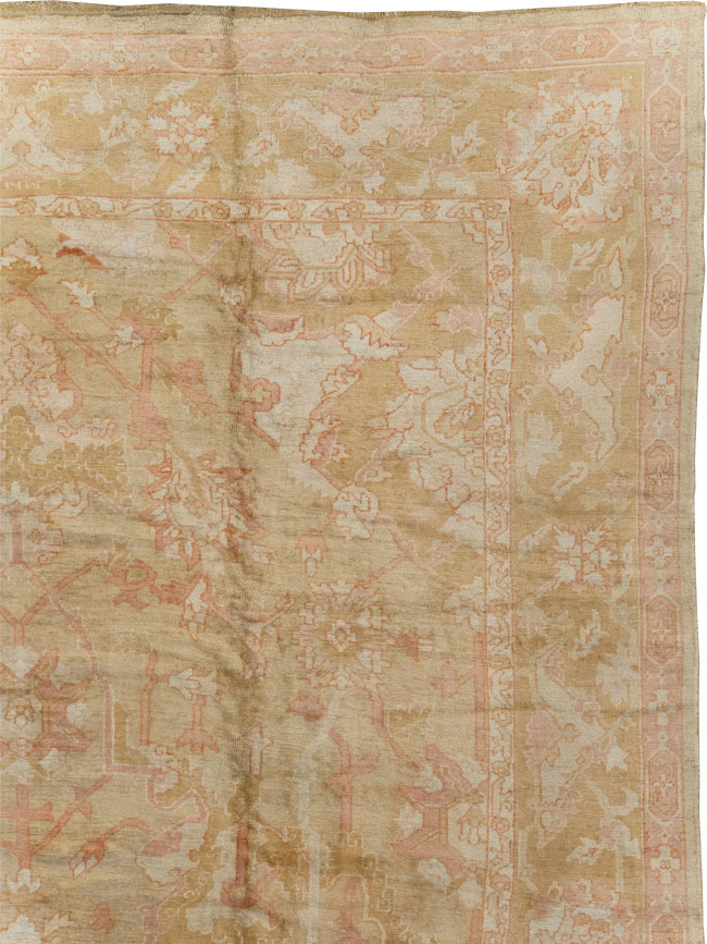 Antique Turkish Oushak Oversize Carpet, No.32286 - Staging