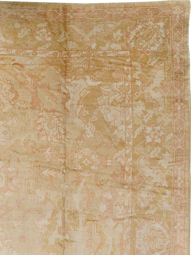 Antique Turkish Oushak Oversize Carpet, No.32286 - Staging
