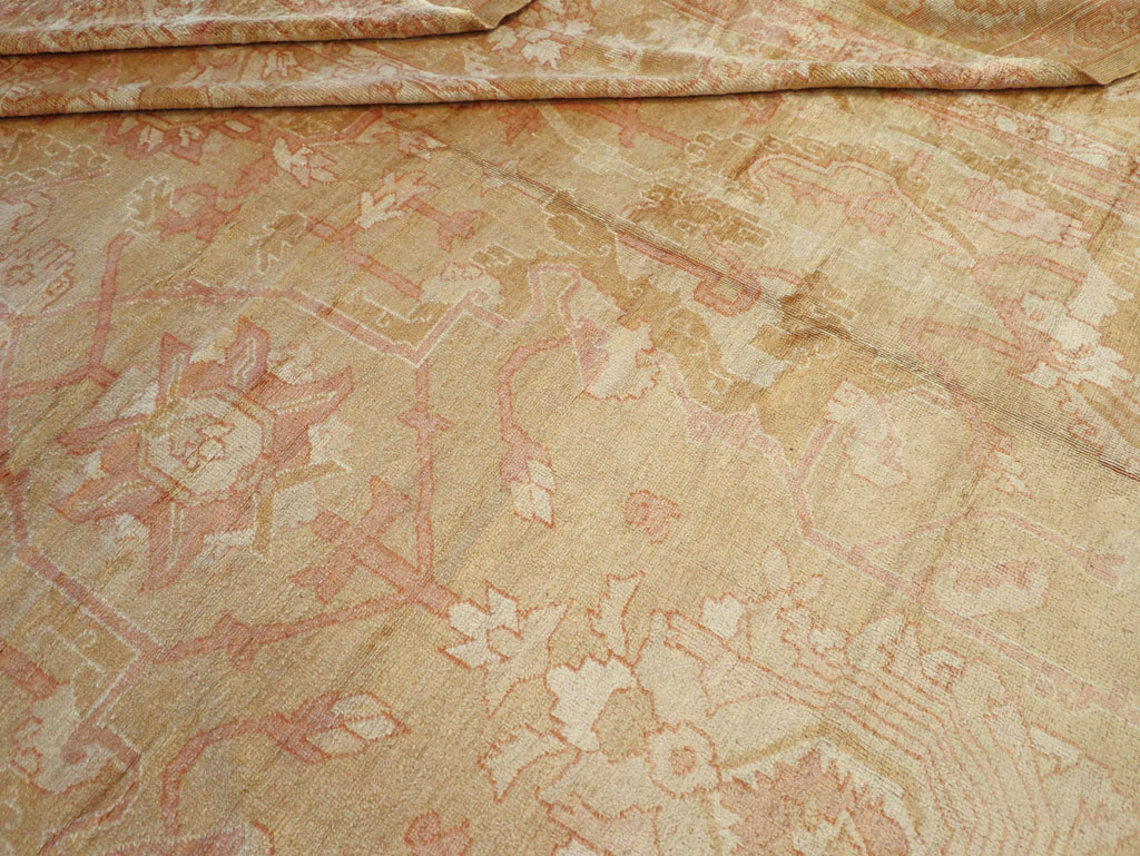 Antique Turkish Oushak Oversize Carpet, No.32286 - Staging