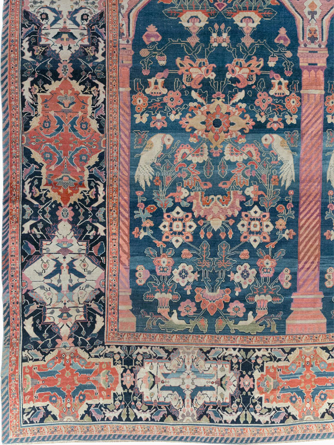 Antique Persian Senneh Oversize Carpet, No.32288 - Staging