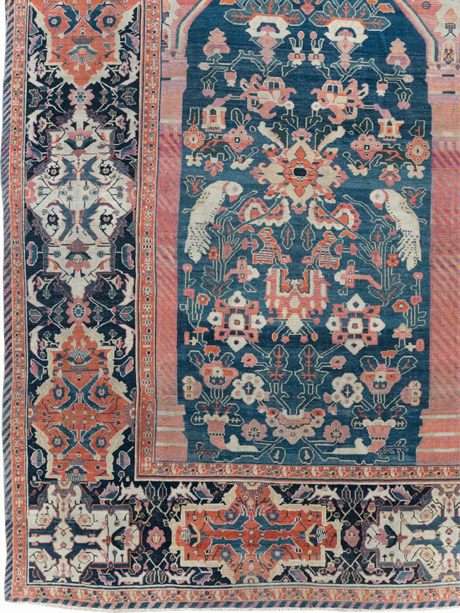 Antique Persian Senneh Oversize Carpet, No.32288 - Staging