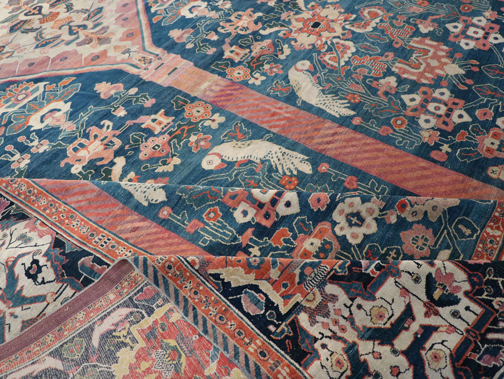 Antique Persian Senneh Oversize Carpet, No.32288 - Staging