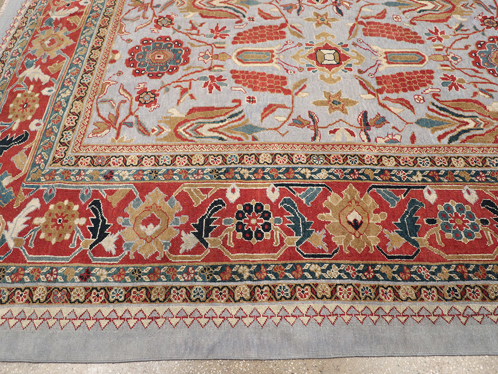 Antique Persian Mahal Large Square Room Size Carpet, No.32293 - Staging
